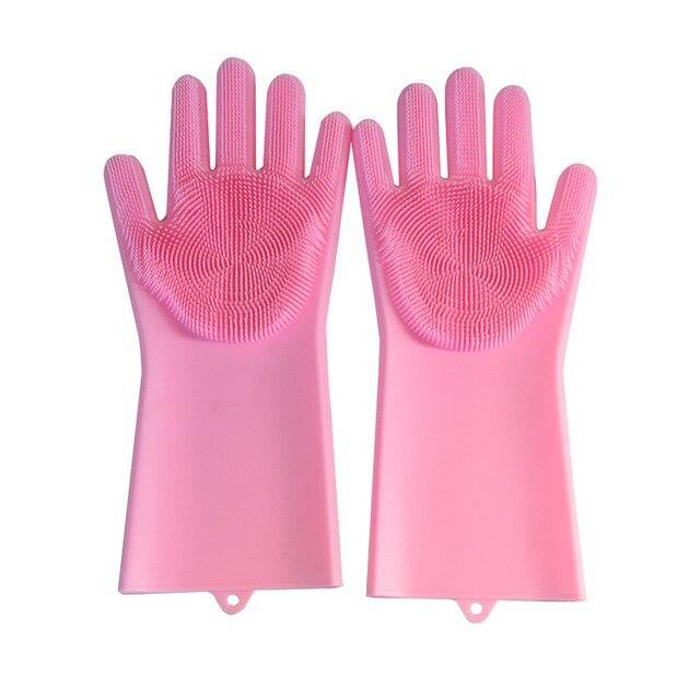 Silicone Scrub Gloves (1 Pair) - waseeh.com