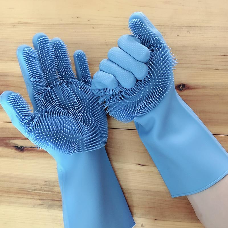 Silicone Scrub Gloves (1 Pair) - waseeh.com