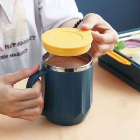 Diamond Cut Wide Lines Insulated Mug - waseeh.com