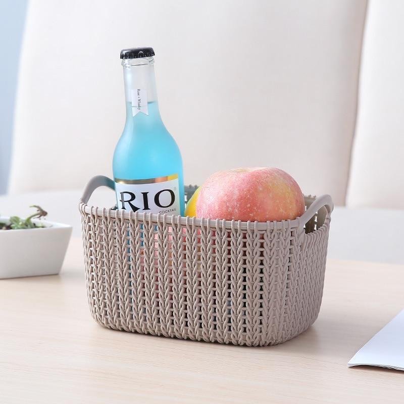 Imitation Rattan Flexible Storage Basket - waseeh.com