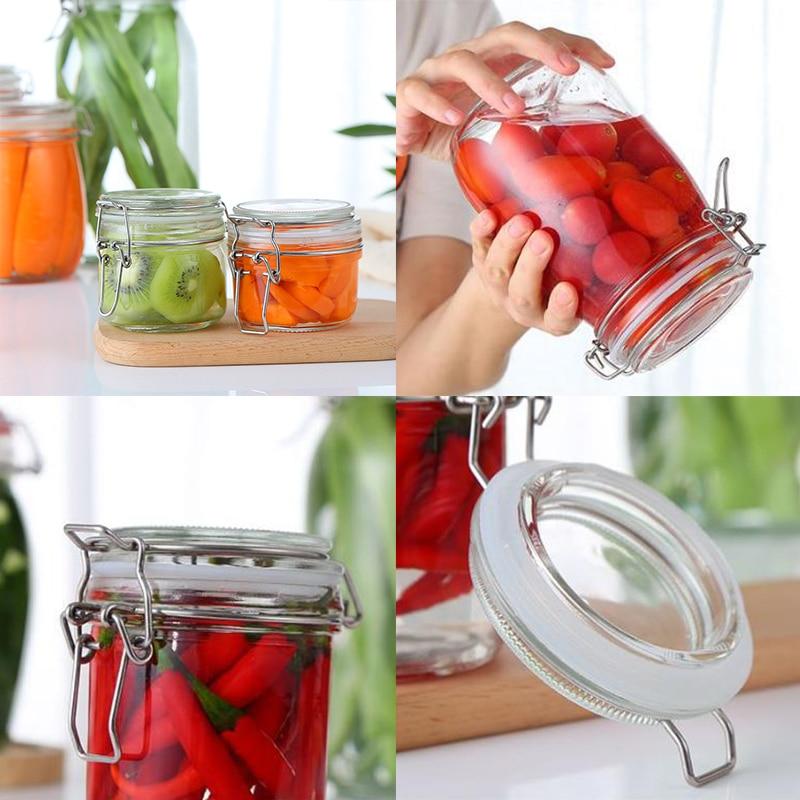 Mason Transparent Glass Jar with Lids - waseeh.com