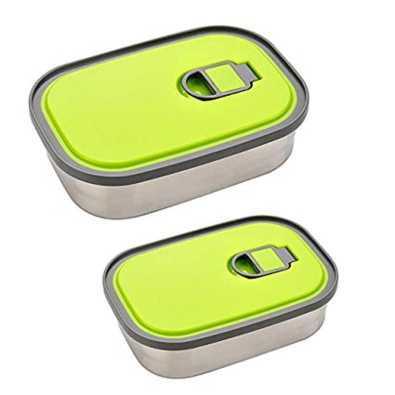 Insulated Stainless Steel Hardcore Plastic Lid Rectangle Food Box - waseeh.com