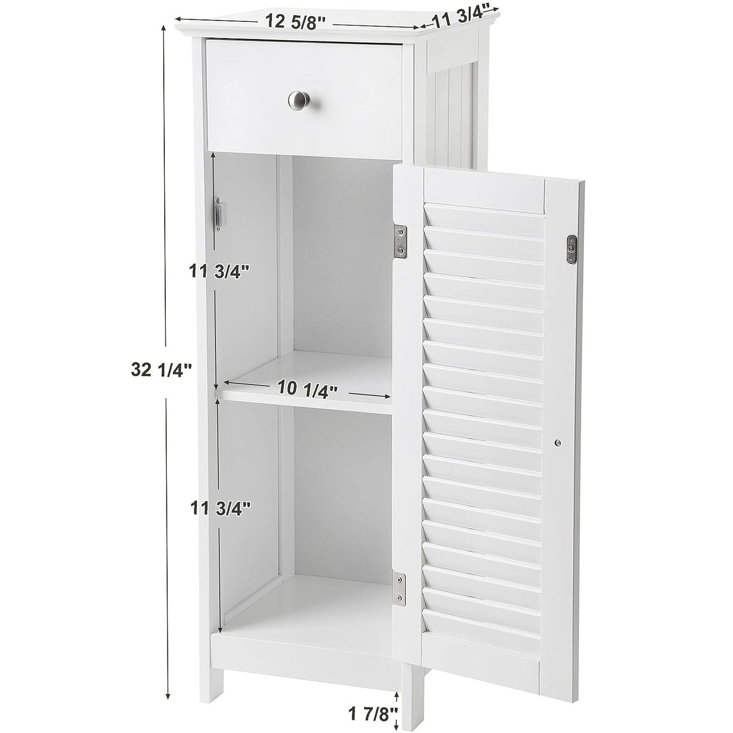Shutter Bathroom Floor Cabinet Storage Organizer Tower Rack - Special