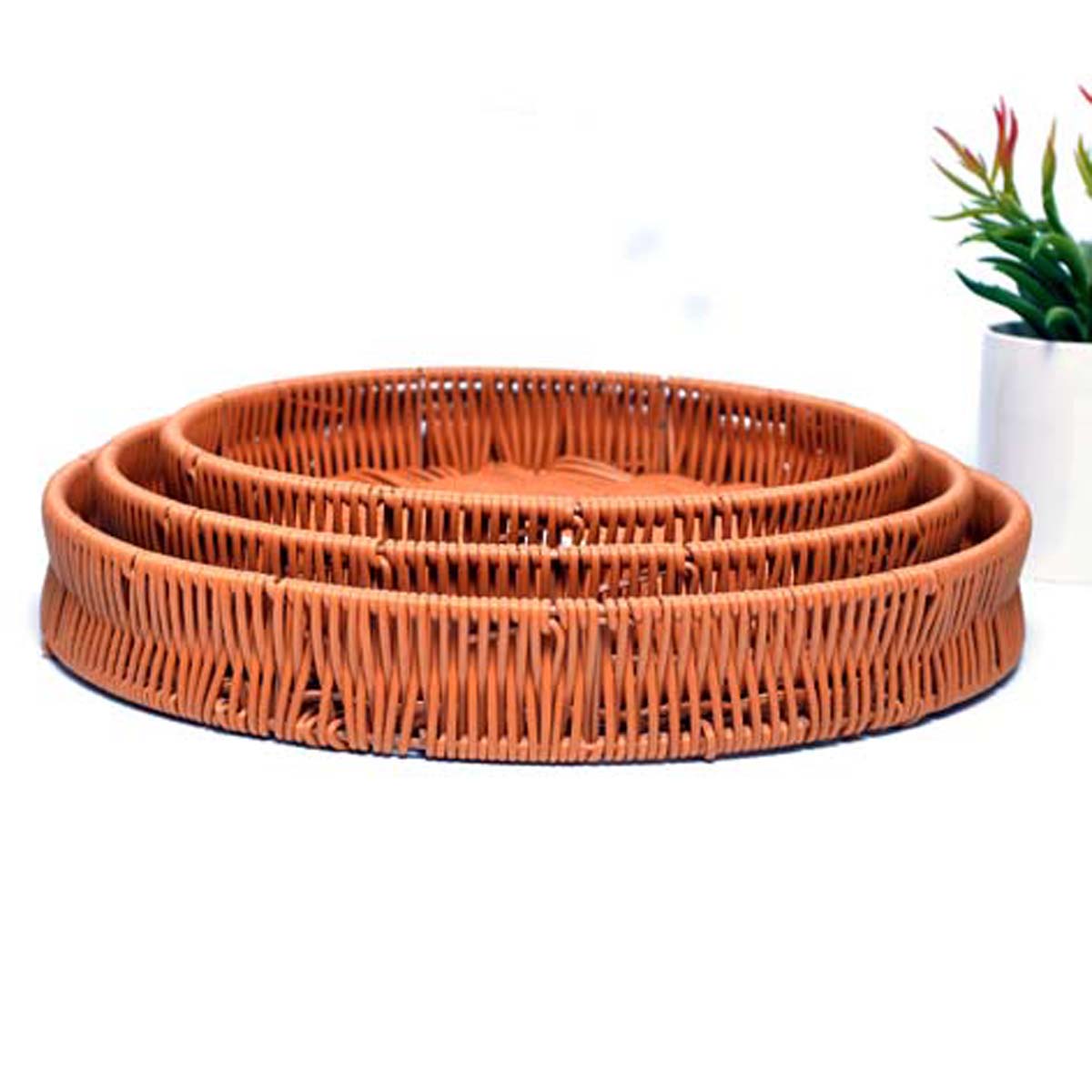 Nostalgic Braided Basket (Round) - waseeh.com