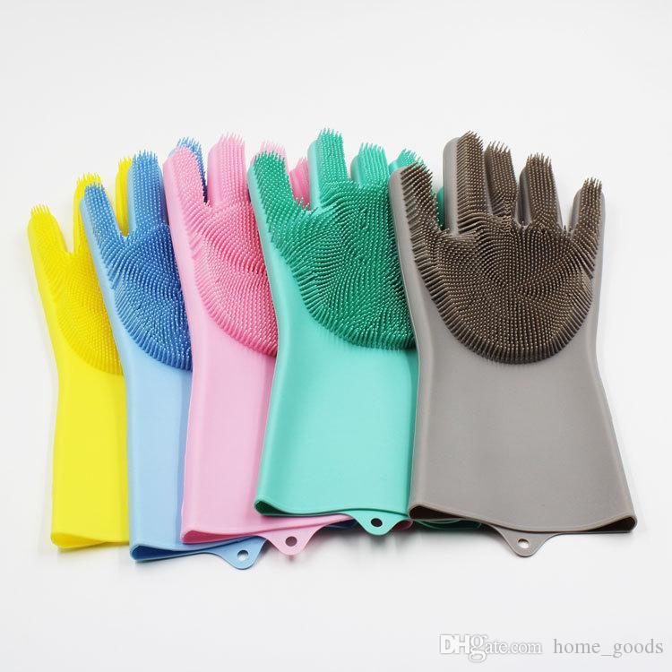 Silicone Dish Washing Gloves with Free Sink Organizer - waseeh.com