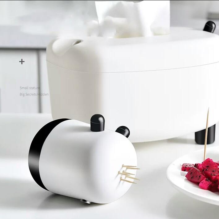 Telescopic tissue box with toothpick holder - waseeh.com