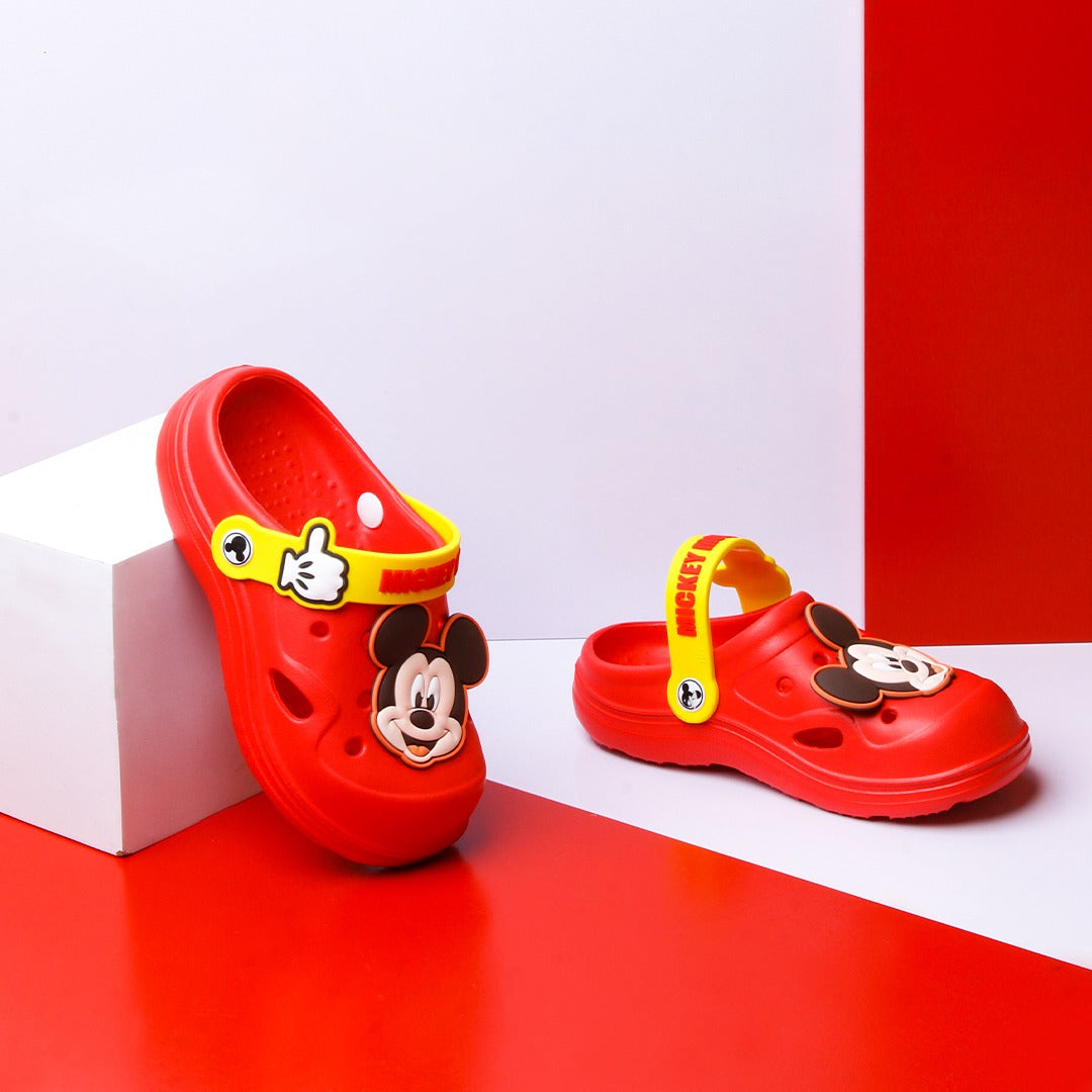 Mickey Mouse Kids Slippers (Red) - waseeh.com