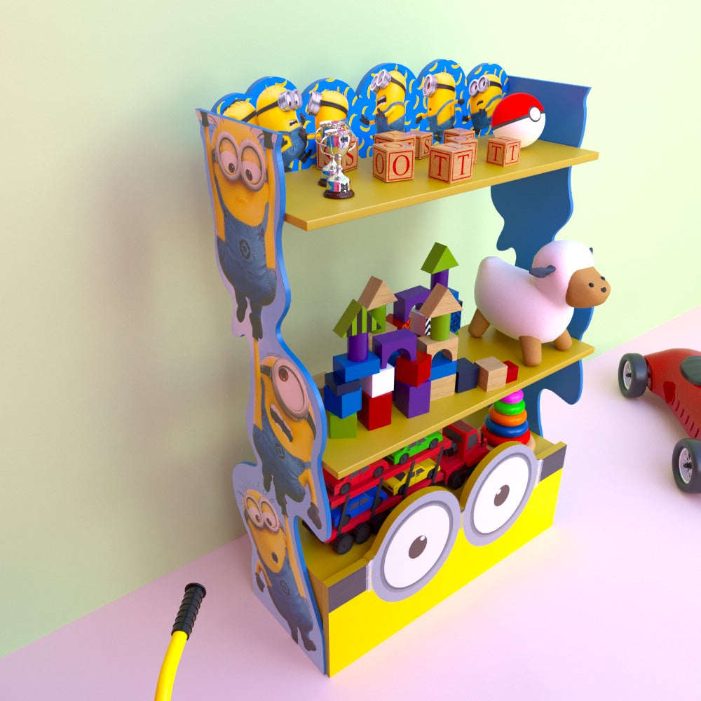 Minions Land Bookcase Shelve Kids Bedroom Rack Decor