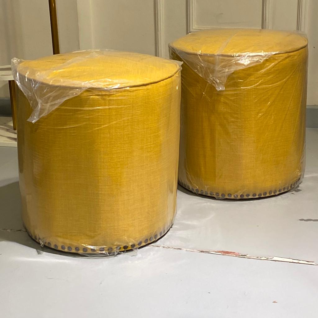 Ottoman Paper Living Lounge Stools (Pair) - waseeh.com