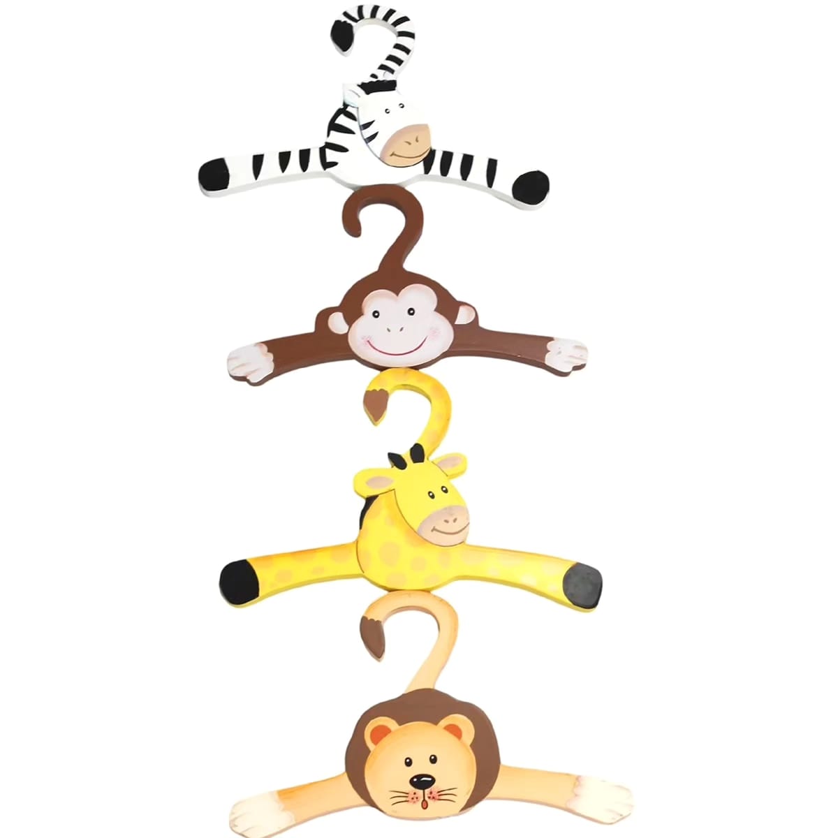 Fantasy UV Printed Sunny Safari Kids Hangers (Set of 4)