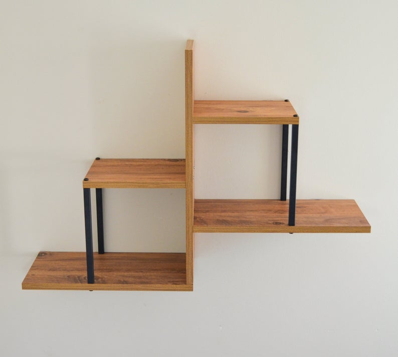 Upended Living Lounge Drawing Room Floating Shelve Decor - waseeh.com