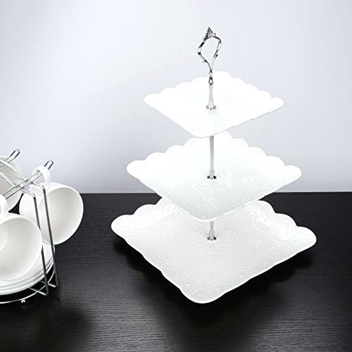 Embossed Snack Dish Cake Tray (3 Layer) - waseeh.com