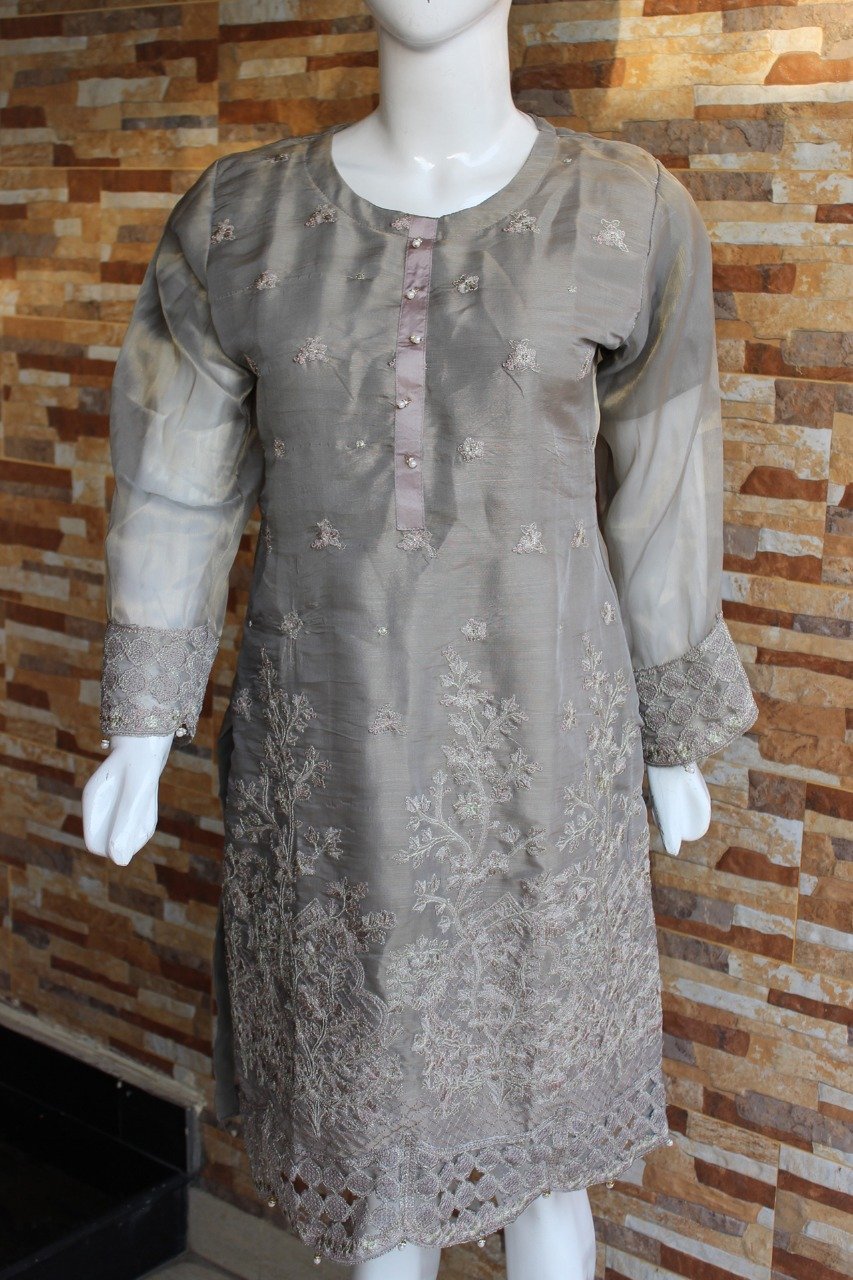 Masoori - Gray - Embroided - Ladies - waseeh.com