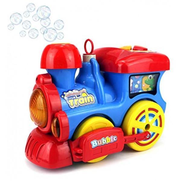Blue Check Collared Bubble With Train main image 1