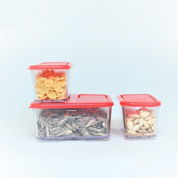 3PCs Acrylic Stackable and space savvy food containers Set - waseeh.com