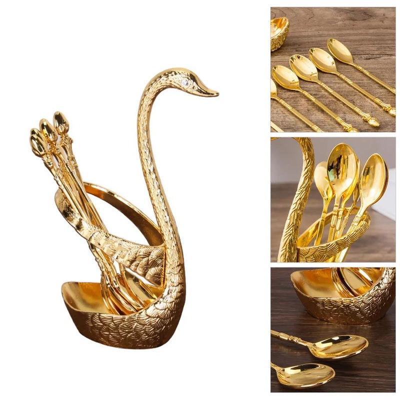 Classy Swan Spoon Set - waseeh.com