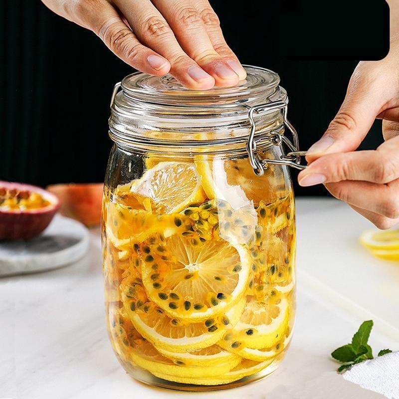 Mason Transparent Glass Jar with Lids - waseeh.com