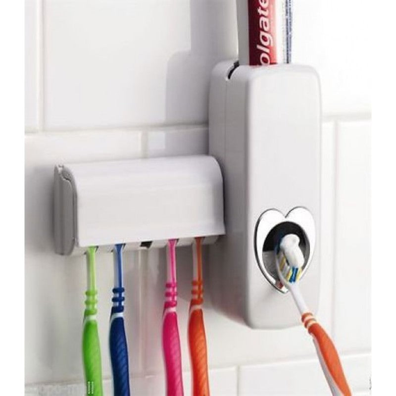 Toothpaste Dispenser With Toothbrush Holder - waseeh.com