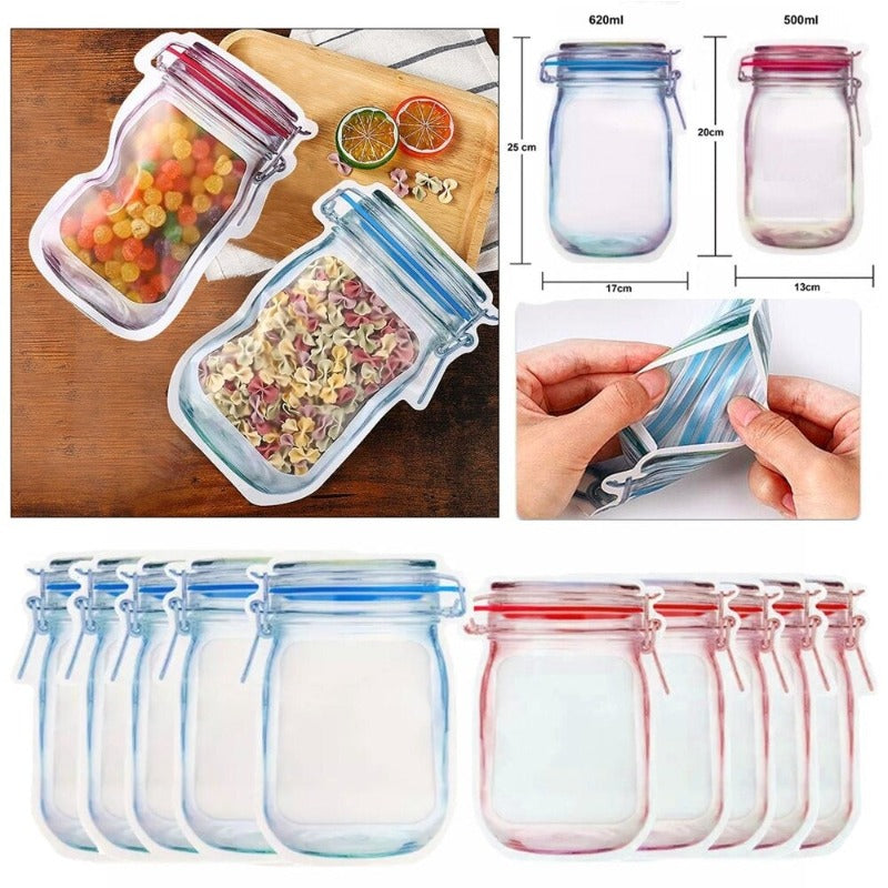 Mason jar Food Storage Bags (Pack of 3) - waseeh.com