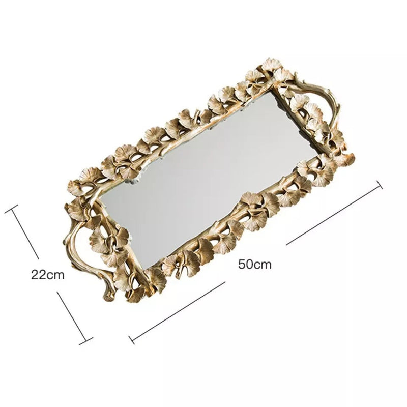 Retro Curved Mirror Tray - waseeh.com