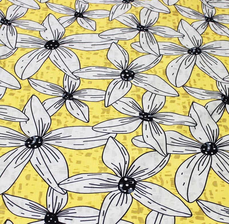 Yellow Tulip Cotton Bed Sheet - waseeh.com