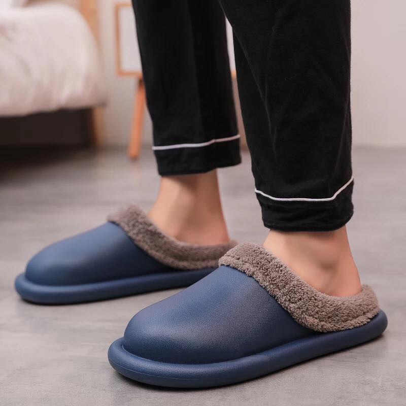 Men Women Waterproof Indoor Slippers (Blue) - waseeh.com