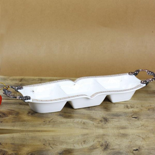 VERSACE Legendary Serving Dish (Three Compartments) - waseeh.com