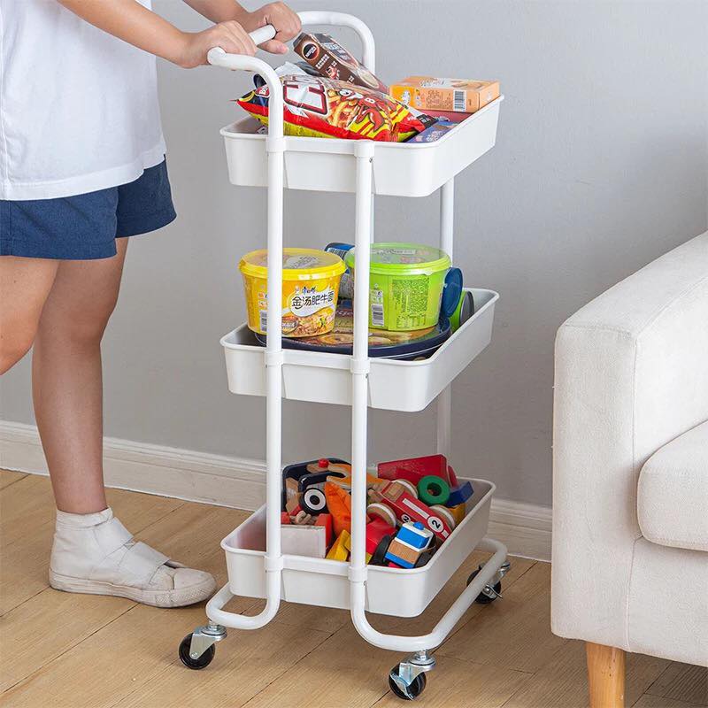 Nude Trolley Storage Basket (3-Tier) - waseeh.com