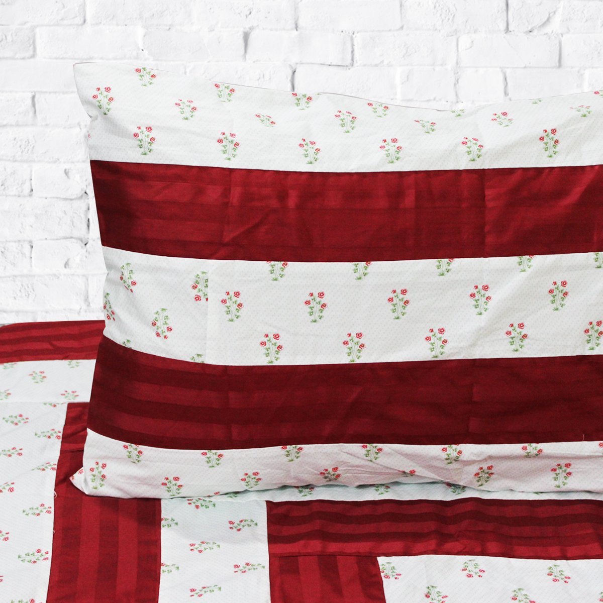 Cotton Satin Patch Work Bedsheet - waseeh.com
