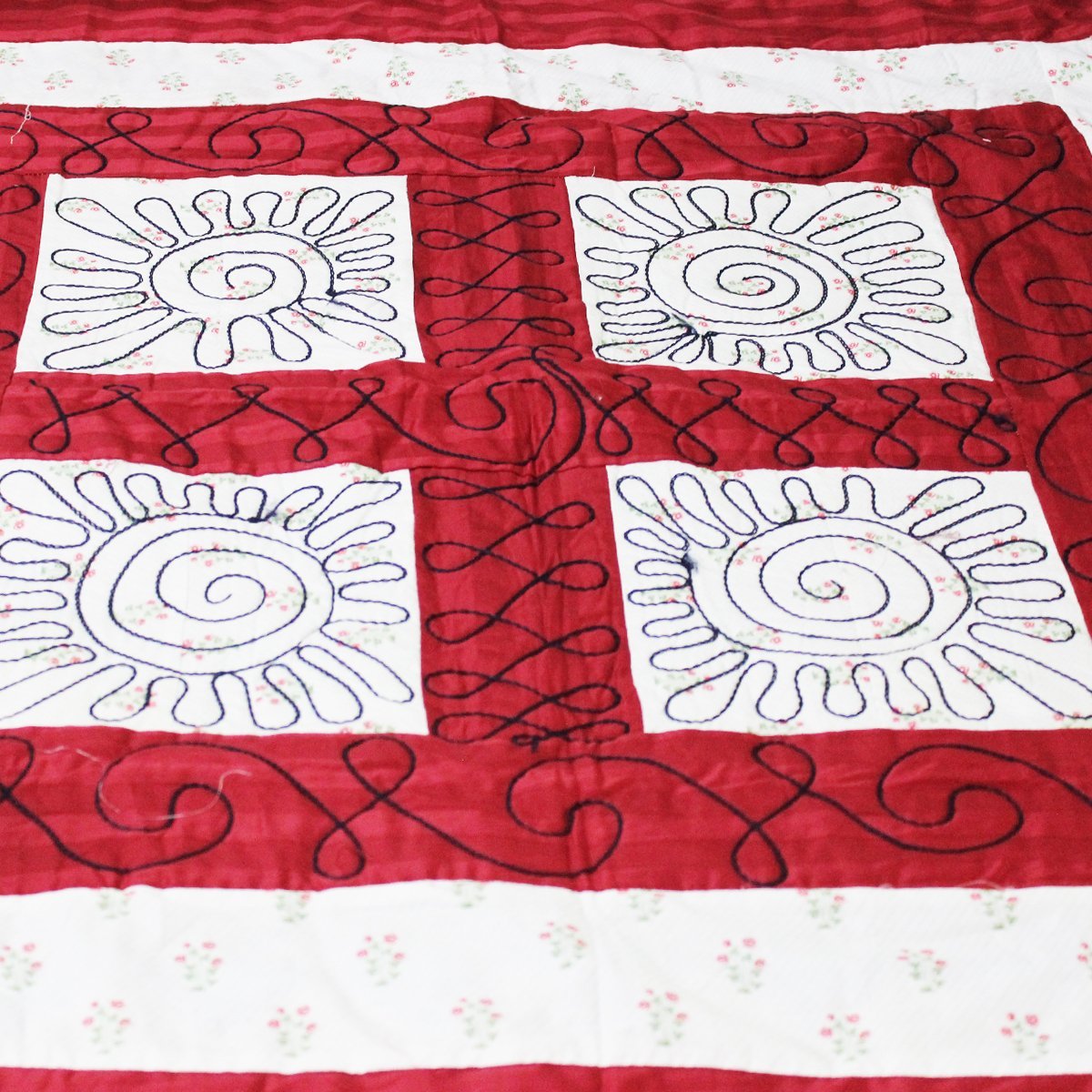 Cotton Satin Patch Work Bedsheet - waseeh.com