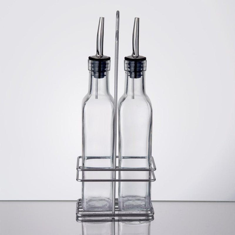 Oil & Vinegar Cruet Set with Rack (3 Piece) - waseeh.com