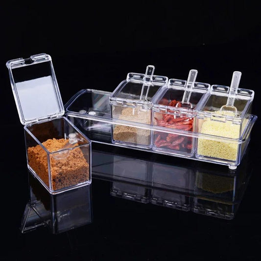 Transparent Seasoning Tank Spice Pots - waseeh.com