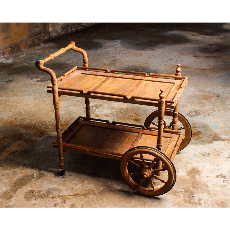 Howdy Living Lounge Drawing Room Trolley Decor (Shisham) - waseeh.com