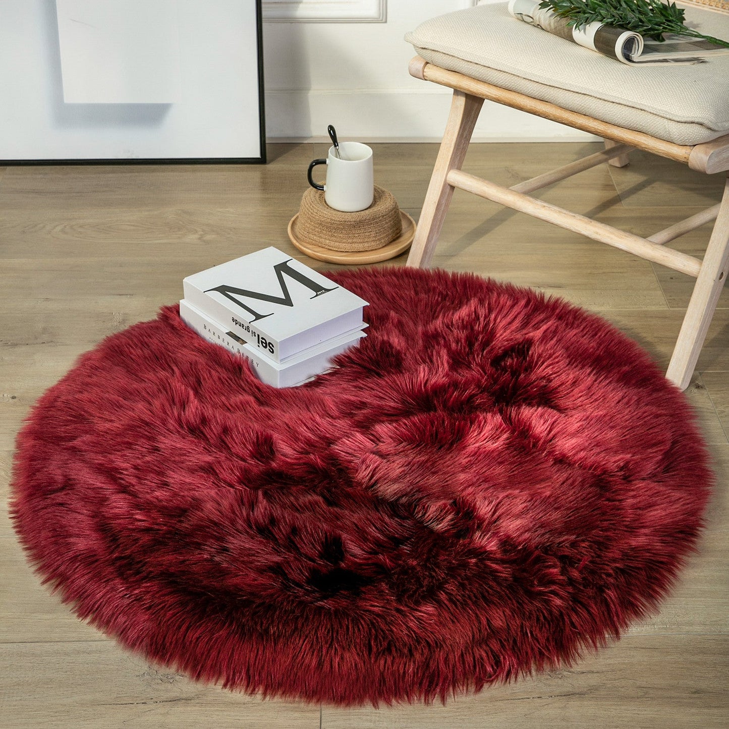 Round Furry Rugs (4' x 4') - waseeh.com