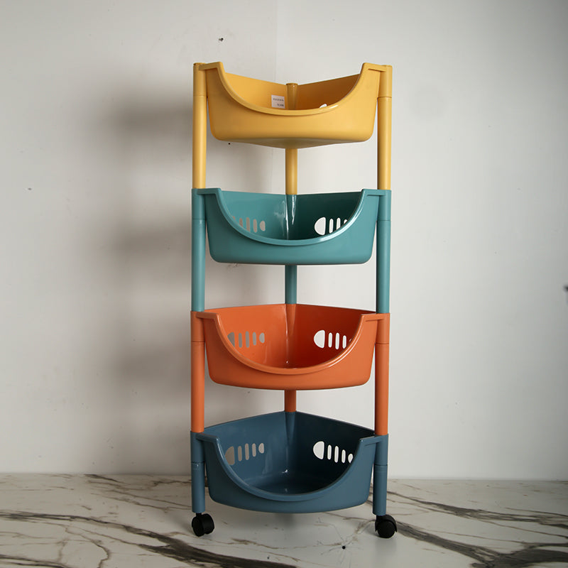 4 Layer Cultured Storage Organizer Rack Trolley - waseeh.com