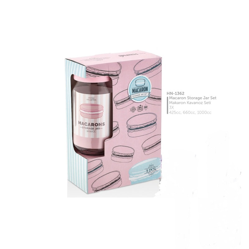 MACARON Jar Set (3 piece) - waseeh.com