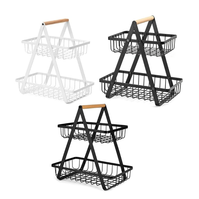 Metal Fruit Basket (2 Tier) - waseeh.com