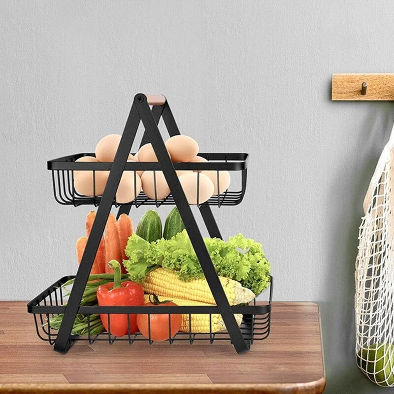 Metal Fruit Basket (2 Tier) - waseeh.com