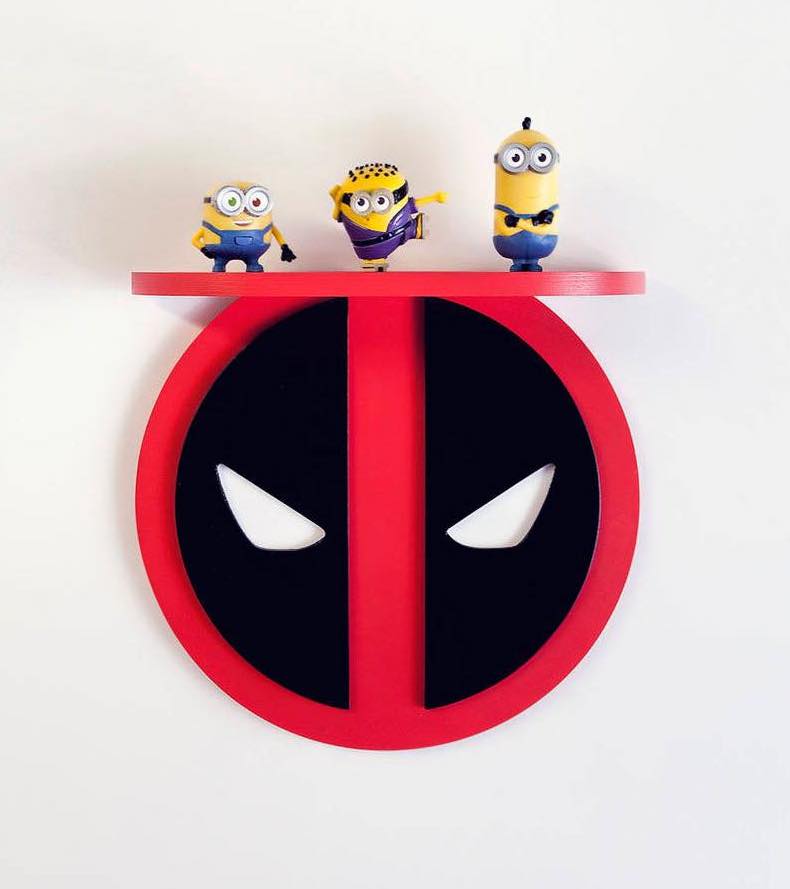 Dead Pool Marvel Kids Bedroom Floating Organizer Shelve - waseeh.com