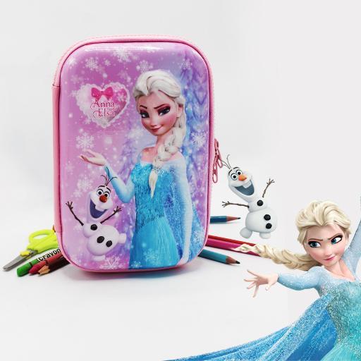 Double zipper pencil case - Hard Case Frozen - waseeh.com