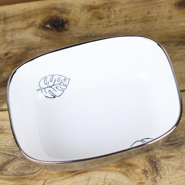 Kitchen Ceramic Serving Bowl (Leaf Print) - waseeh.com