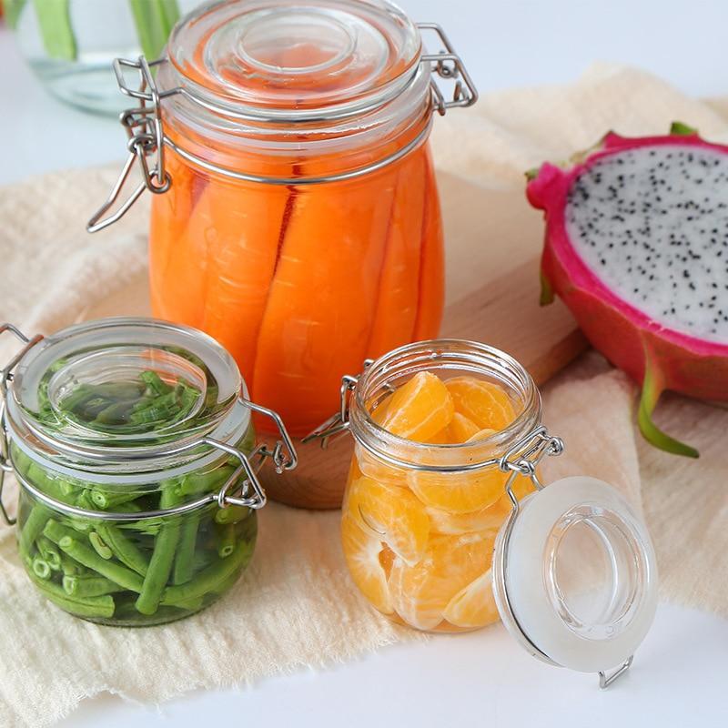 Mason Transparent Glass Jar with Lids - waseeh.com