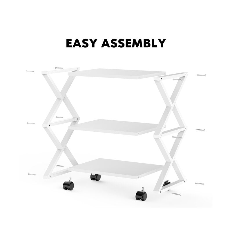 Caster Rolling Home Office Side Table Trolley - waseeh.com