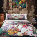 Multi Colored Floral Bed Spread (Comforter Set) - waseeh.com