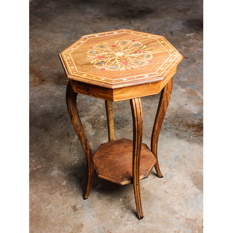 Hexa Living Lounge Drawing Room Side Table Decor (Shisham) - waseeh.com