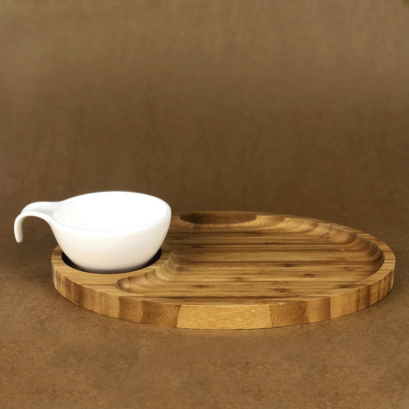 Bowl Set With Bamboo Base - waseeh.com