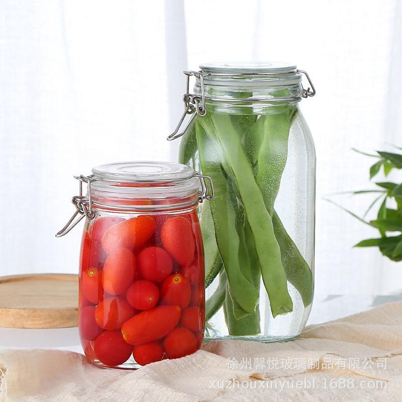 Mason Transparent Glass Jar with Lids - waseeh.com