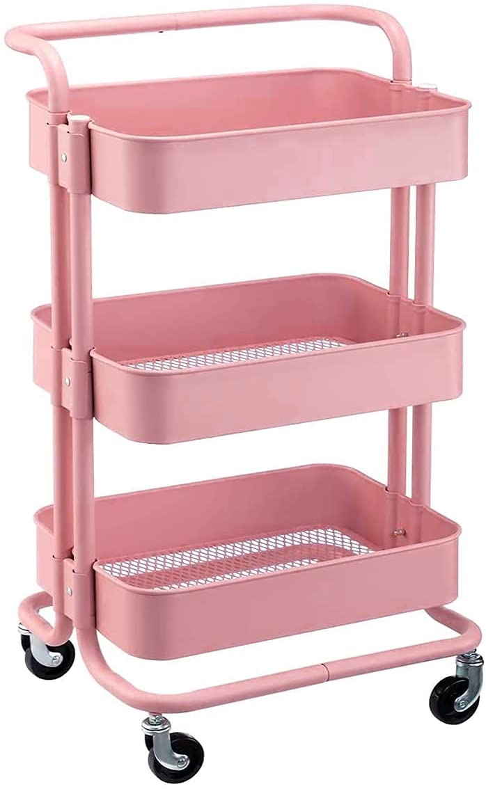 Nude Trolley Storage Basket (3-Tier) - waseeh.com