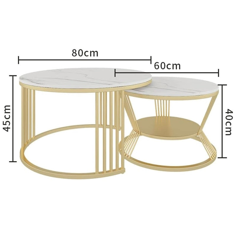 Mocker Living Lounge Round Coffee Table (Set of 2)