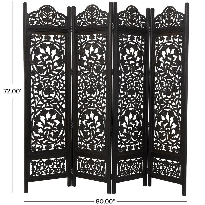 Floral Partition Jali Separation Walk-in Change Clothes Bedroom Partition (MDF)